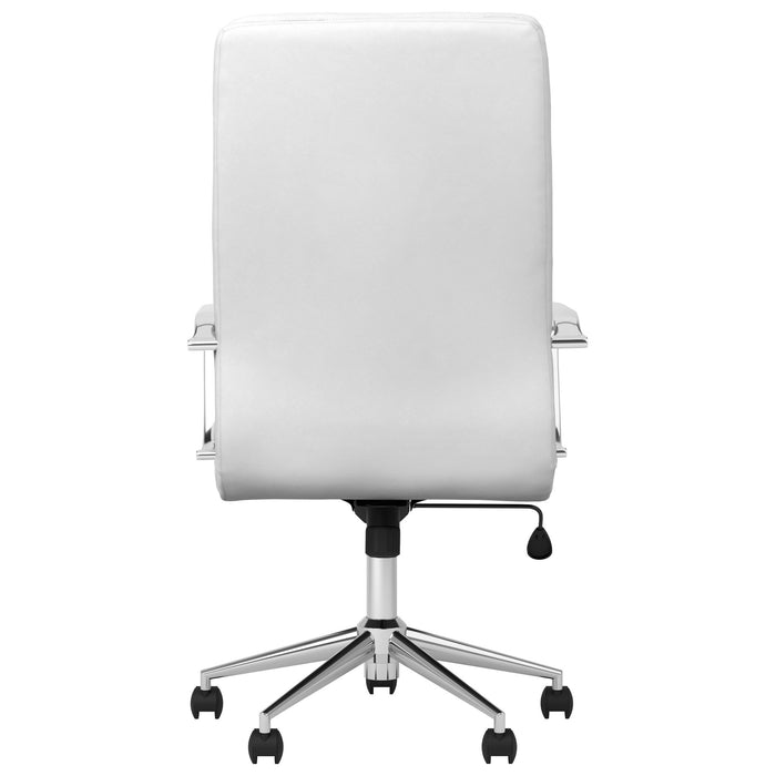Molly - Upholstered Adjustable High Back Office Chair With Base - White