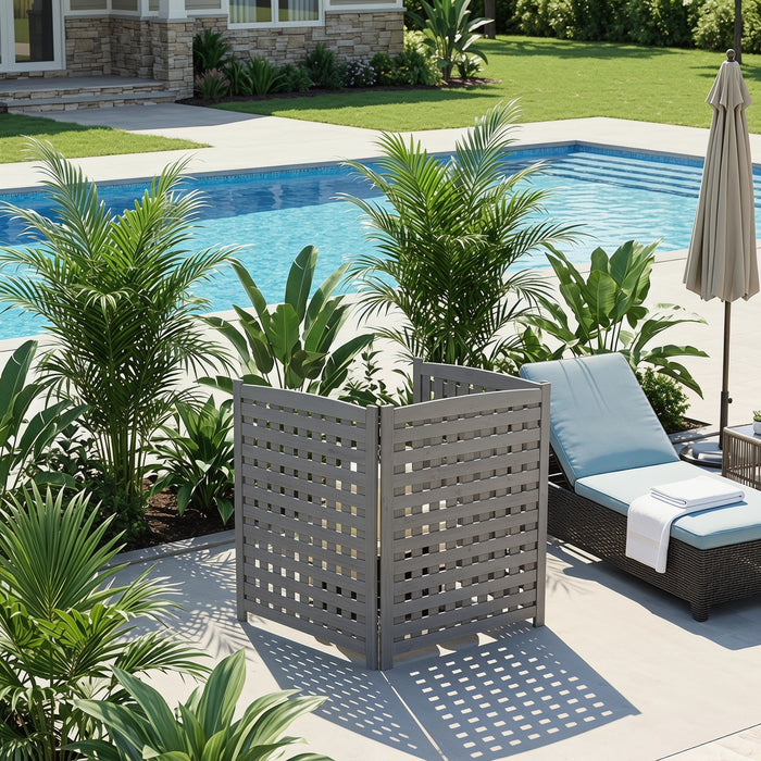 3 Panel Outdoor Air Conditioner Fence Screen