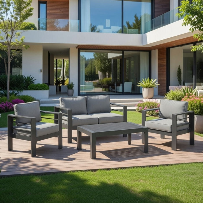 Outdoor Patio Set All-Weather With Thick Cushions