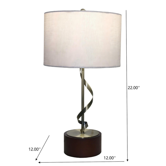Nightstand Desk Lamp With Twisted Base - White