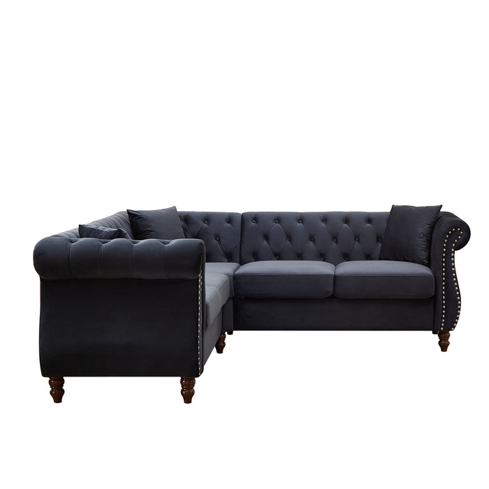 Streamline Modern L-Shaped Corner Sofa