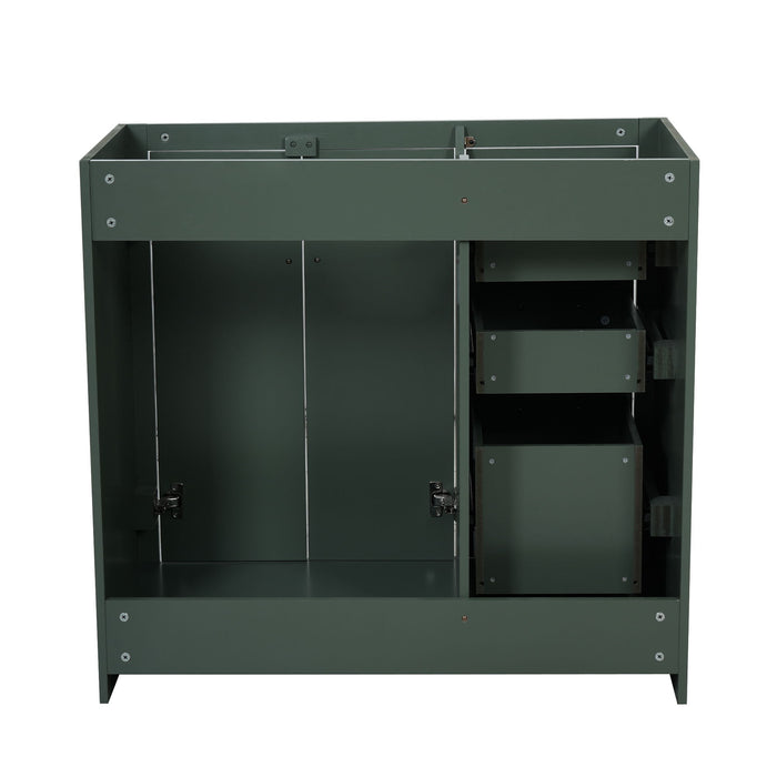 Retro Style Bathroom Vanity, 3 Drawers & Soft Closing Doors