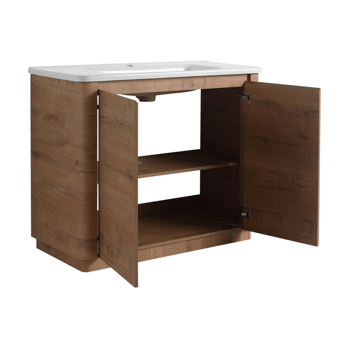 Freestanding Bathroom Vanity With Sink & 2 Soft Close Doors