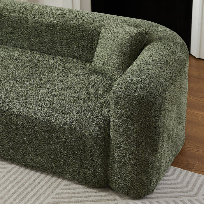 L - Shape Boneless Cloud Couch With 2 Throw Pillows For Living Room