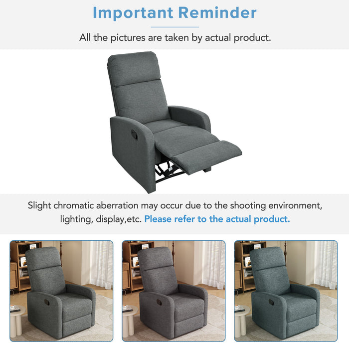 Modern Recliner Manual, Home Theater Chair With Adjustable Backrest