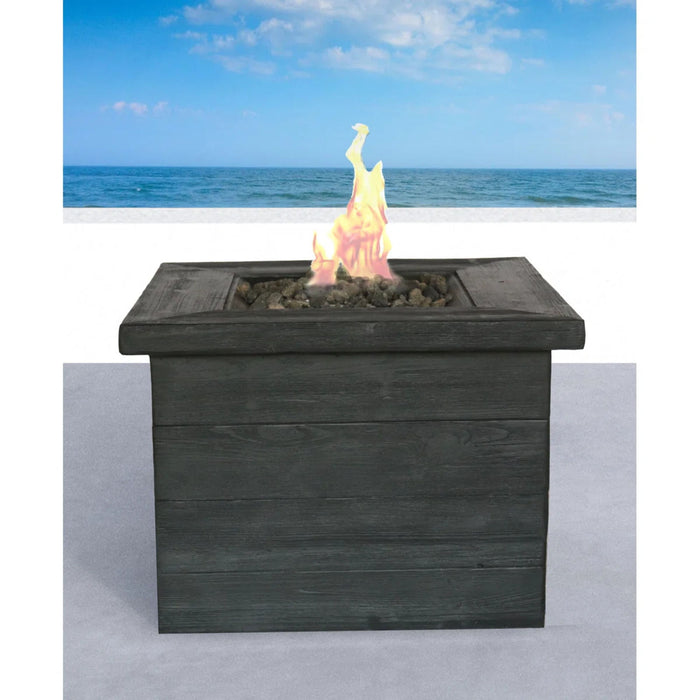 Fiber Reinforced Propane / Natural Gas, Fire Pit Table - Charcoal