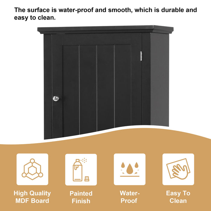 Tall Freestanding Bathroom Storage Cabinet With Drawer And Adjustable Shelf