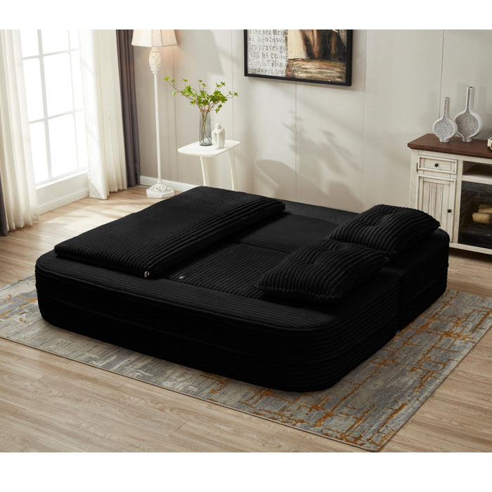 Multi Functional Sectional Sofa Bed With Independent Chaise Lounge And Functional Blanket