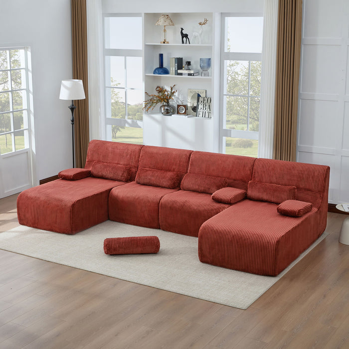 Oversized Sectional Sofa, Living Room Seating With Modular Design