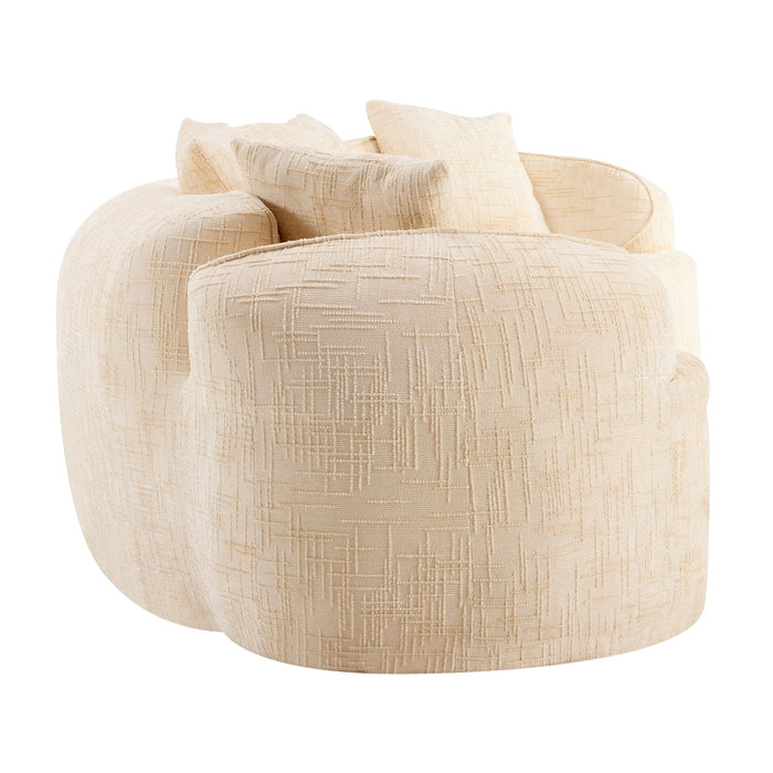 Curved Compressed Sofa, Nordic-Style Design For Living Room