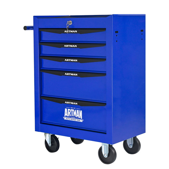 Rolling Metal Tool Chest With Drawers, Steel Storage Cabinet With Ball Bearing Slides