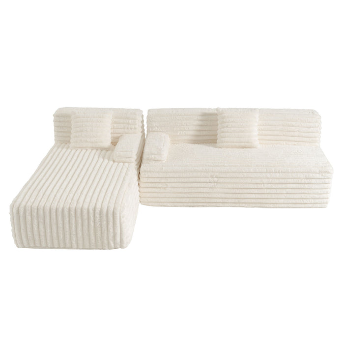 Cloud Sectional Sofa Upholstered Couch Free Combined Sofa