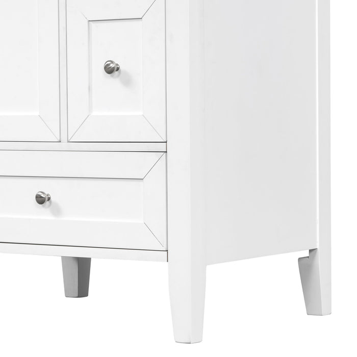 Modern Bathroom Vanity With Sink, Freestanding Cabinet With Drawers And Shelves