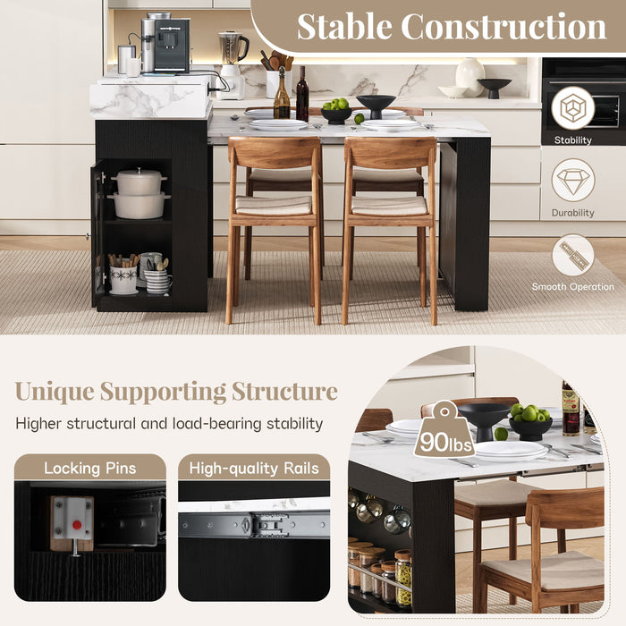 Extendable Dining Table With Folding Top