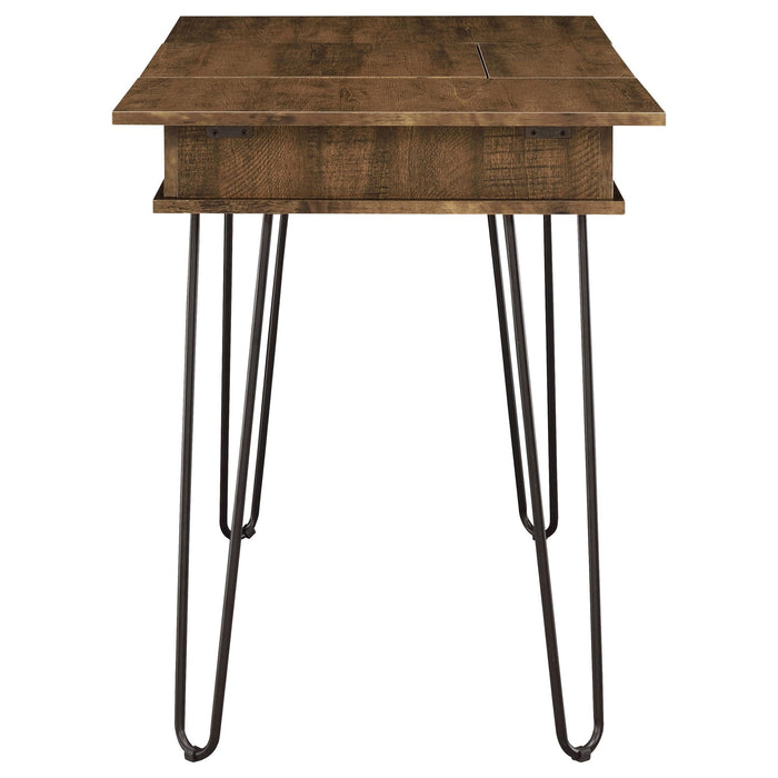 Writing Desk With 4 Hidden Storages - Brown
