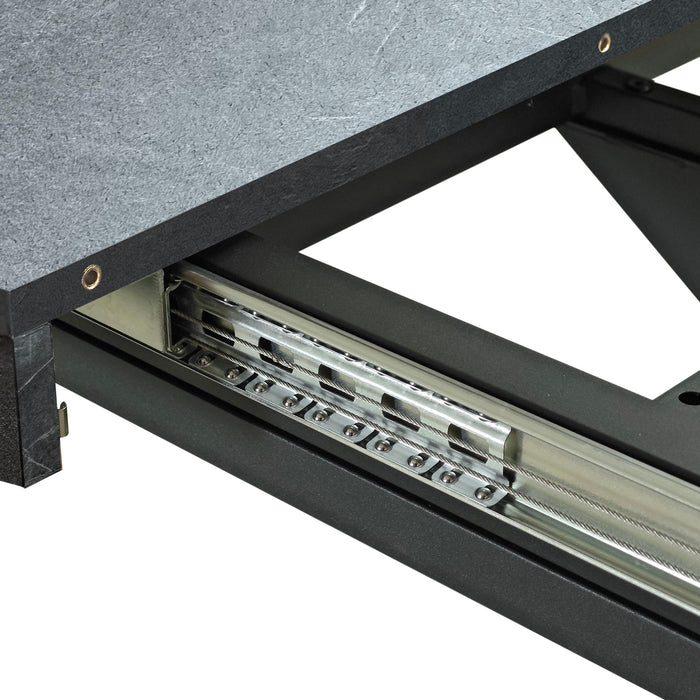 Retro Rectangular Stretch Dining Table With Embossed Center Plate