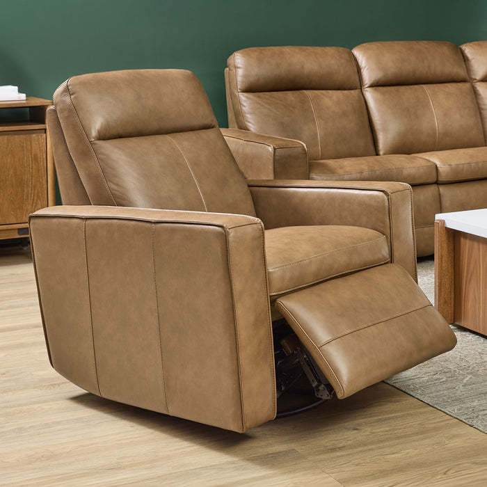 Dutch - Power Swivel Gliding Recliner With Power Headrest, Lumbar, Heat & Massage