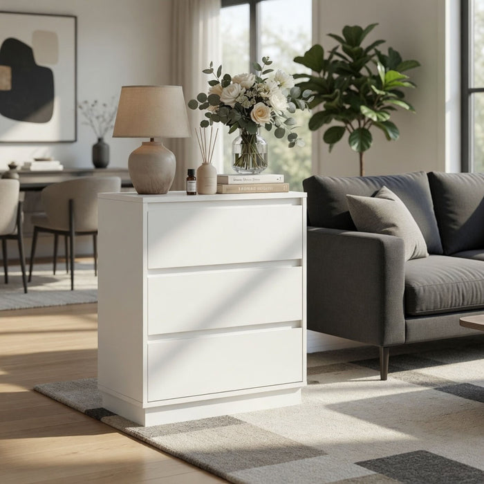 3 Drawer Nightstand, Bedroom Side Table