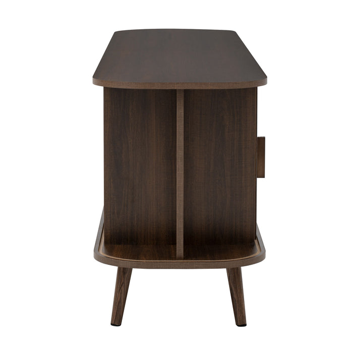 70" TV Stand, Media Center With Ample Storage - Dark Brown