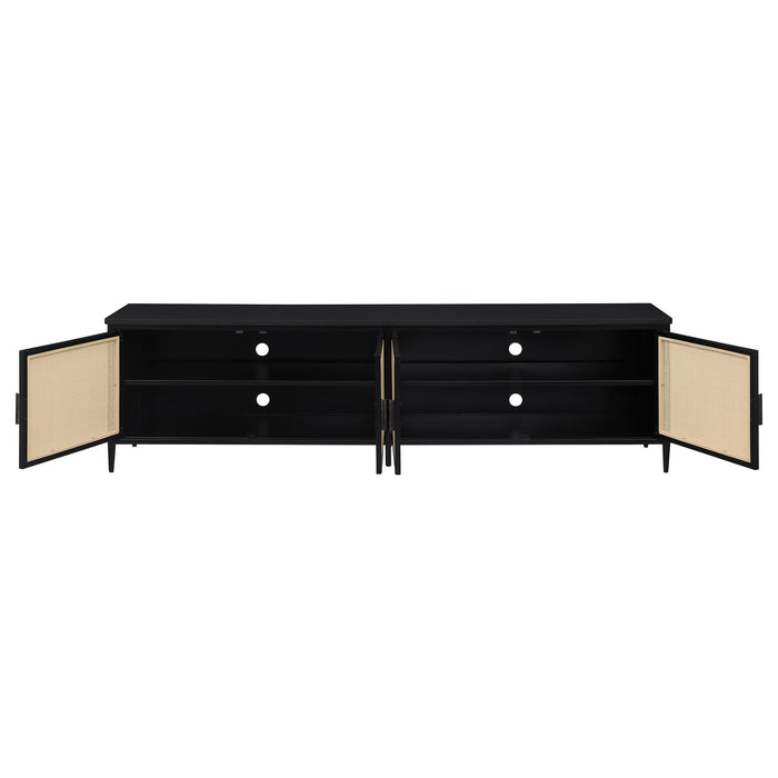 Kenneth - 4 Door TV Stand - Black