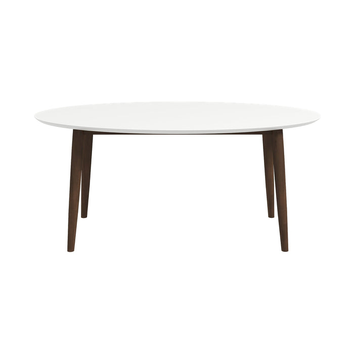 Ada - Oval Dining Table And 4 Side Chairs - White