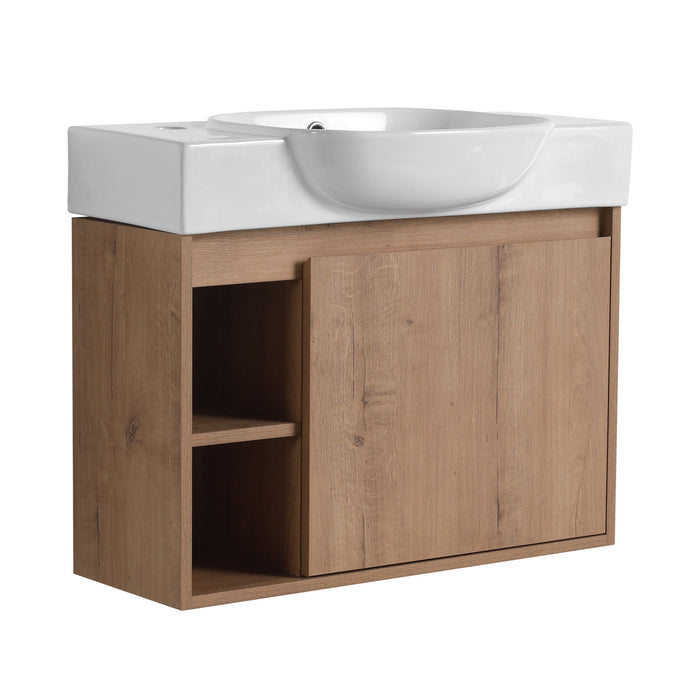 Sleek Design Freestanding Bathroom Vanity With Sink, Soft Close Door