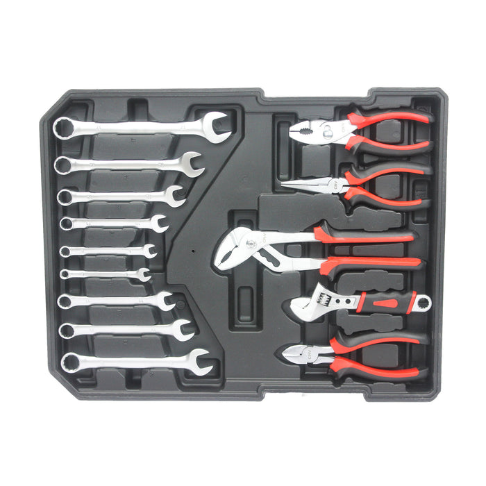 899 Piece Home Repair Tool Set With Rolling Plastic Toolbox, 4 Drawers, General Household Maintenance Kit