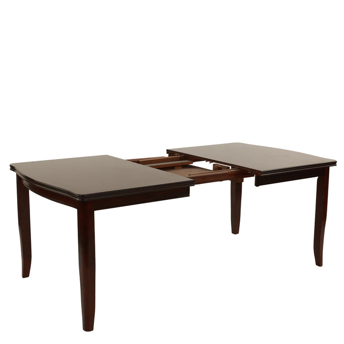 Dining Table With Built In Butterfly Leaf, Rectangle Shape, Extendable - Espresso