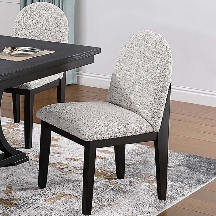 Dining Upholstered Side Chair (Set of 2) - Black / White