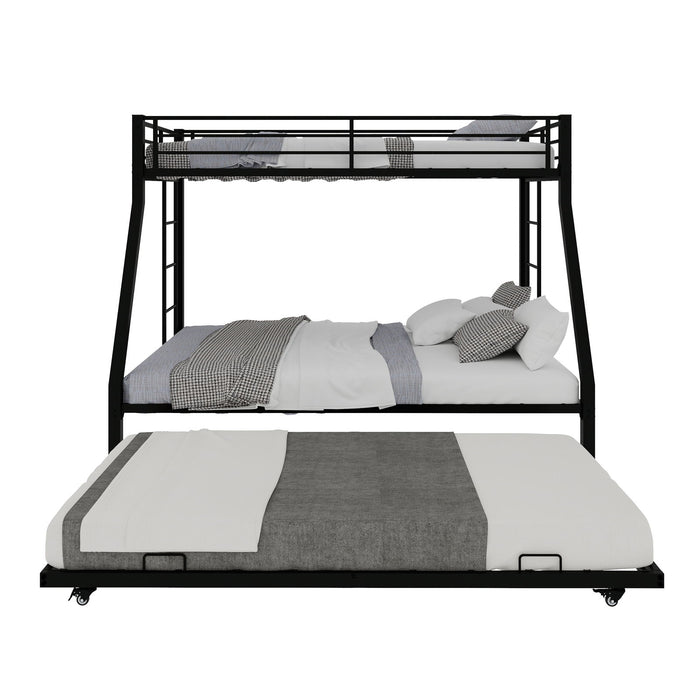 Bunk Bed For Kids, Convertible Frame With Ladders & Guardrail