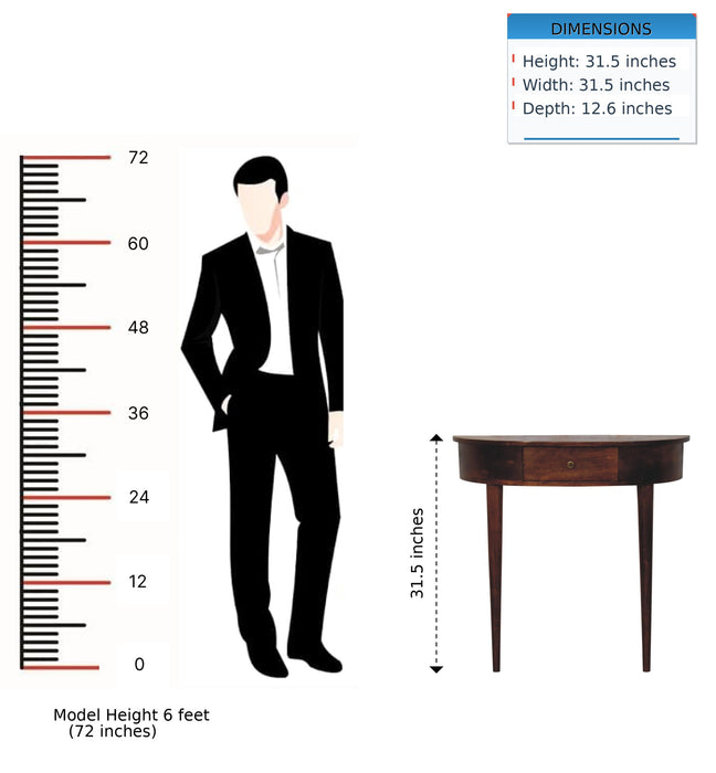 Backless Mounted Console - Brown