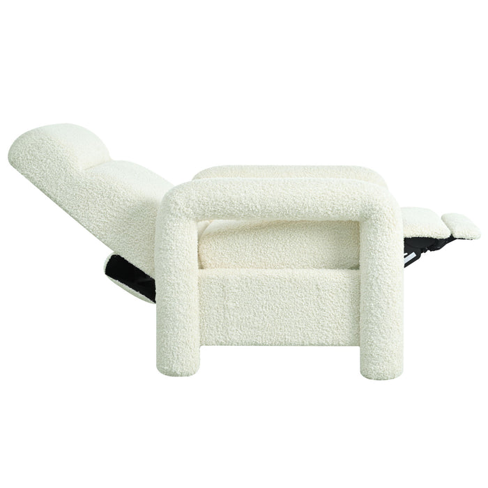 Push Back Recliner Armchair Upholstered Recliner Chair Single Sofa With Adjustable Backrest