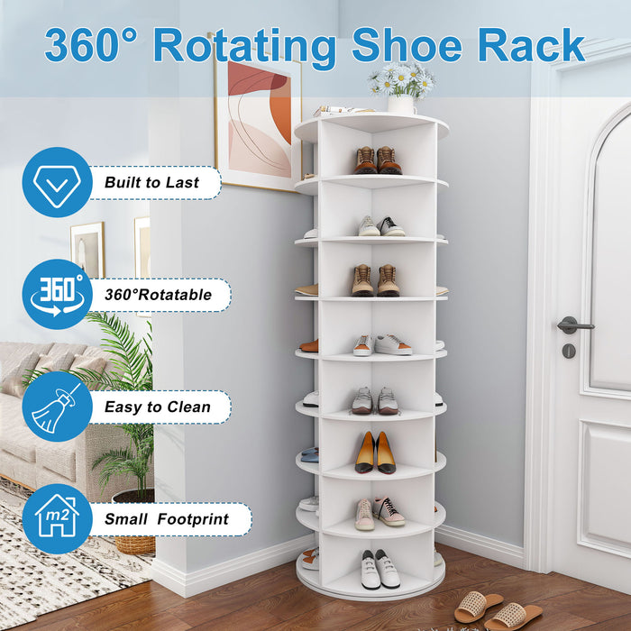 Rotating Shoe Rack Tower