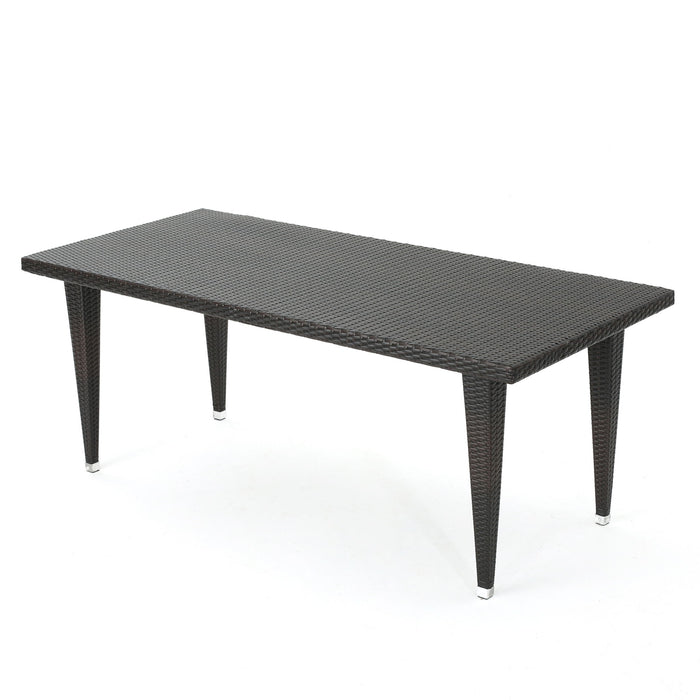Reflect - Outdoor Dining Table With Rattan Cover - Dark Gray
