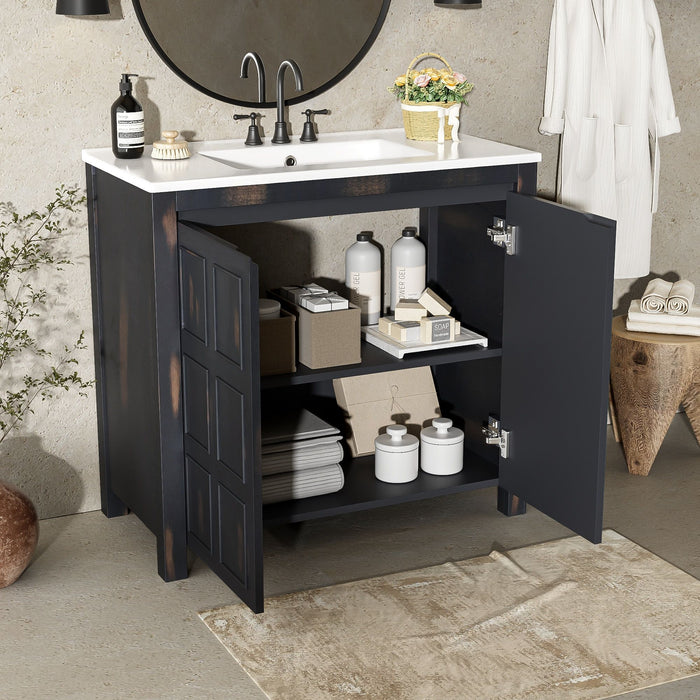Bathroom Vanity Organizer With Sink, Combo Cabinet Set, Bathroom Storage Cabinet