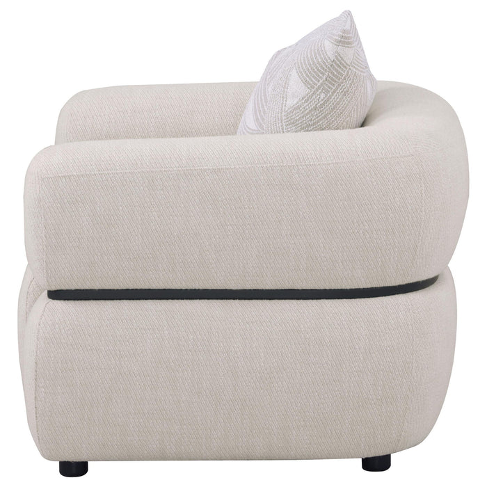 Ramsay - Round Arm Accent Chair - Beige