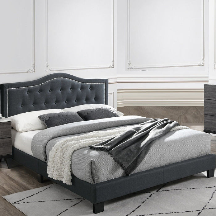 European Style Bed, Button Tufted Headboard