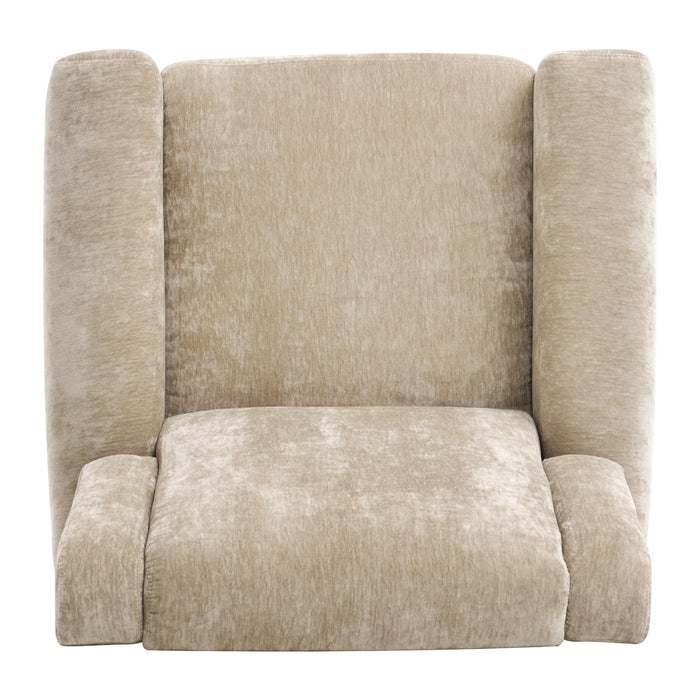 Manual Recliner Chair With Swivel Rocker Function, Dual Recline Angles