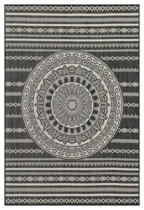 Sunshine - 5'3" X 7'3" Indoor, Outdoor Area Rug - Anthracite - Polypropylene