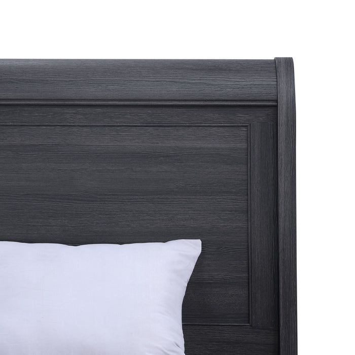 Colville - King Sleigh Bed With Curved Headboard And Footboard - Charcoal