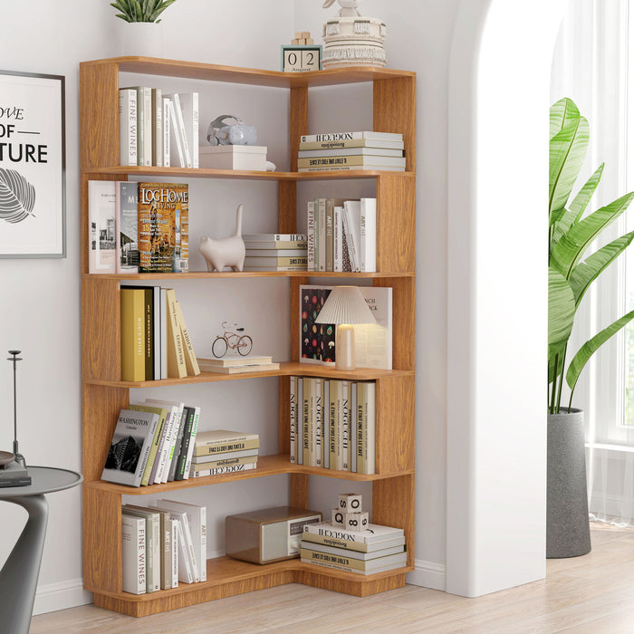 L-Shaped Design Corner Bookshelf