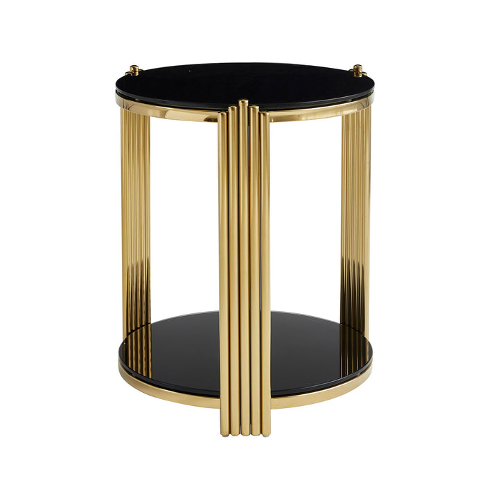 Round Table With Double Layer Storage