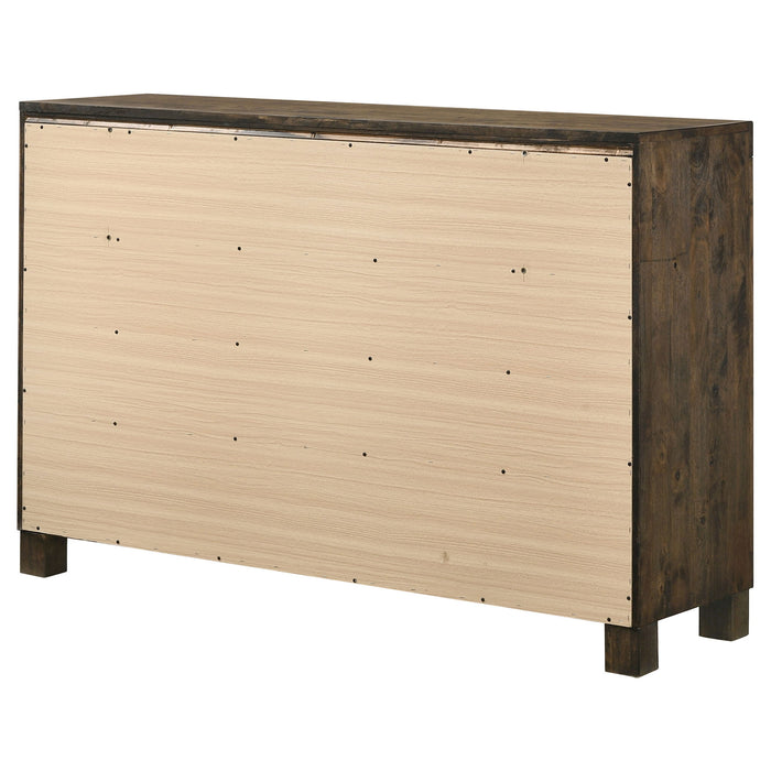 Bren - 8 Drawer Dresser With Pull Handles - Rustic