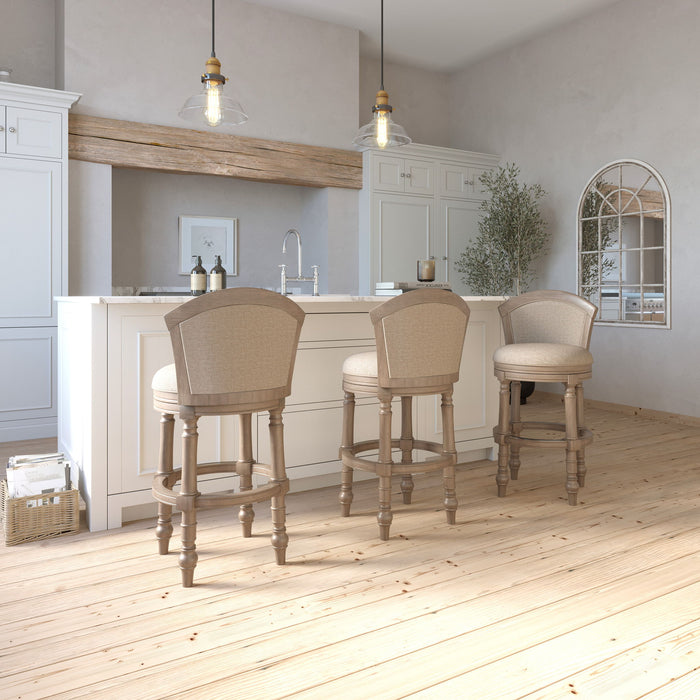 Barrel Back Stool With Swivel