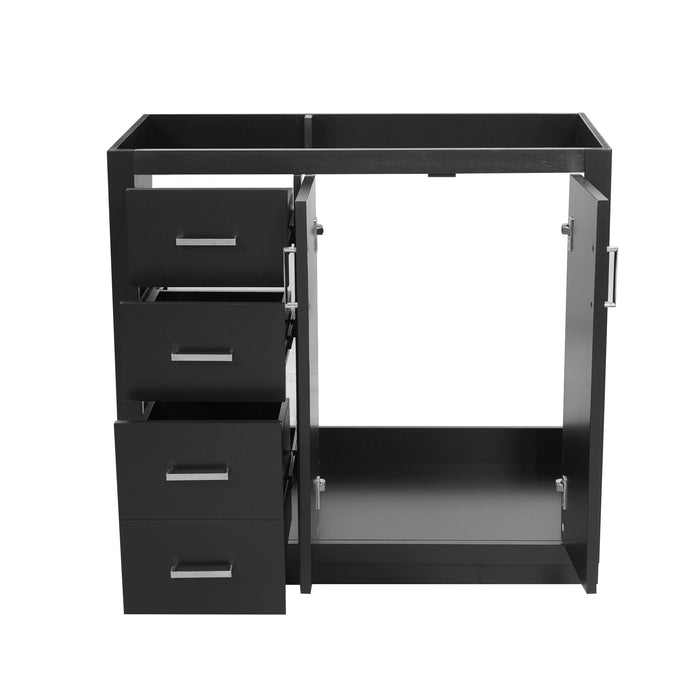 Retro Style Bathroom Vanity, 3 Drawers & Soft Closing Doors