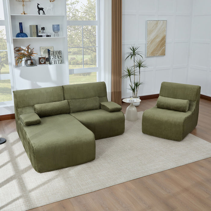 Oversized Sectional Sofa, Living Room Seating With Modular Design