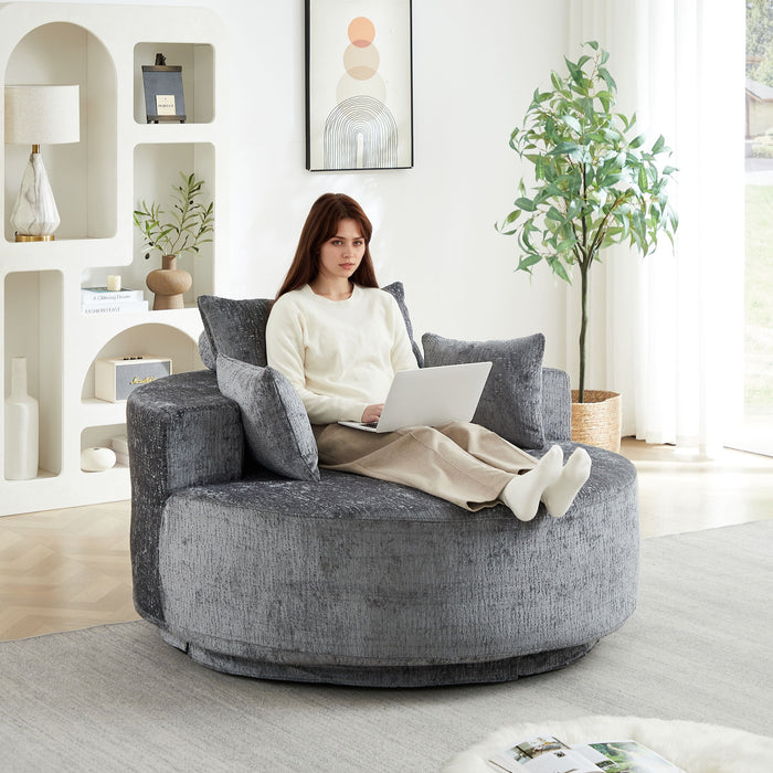 Swivel Chair With Rotating Base For Living Room