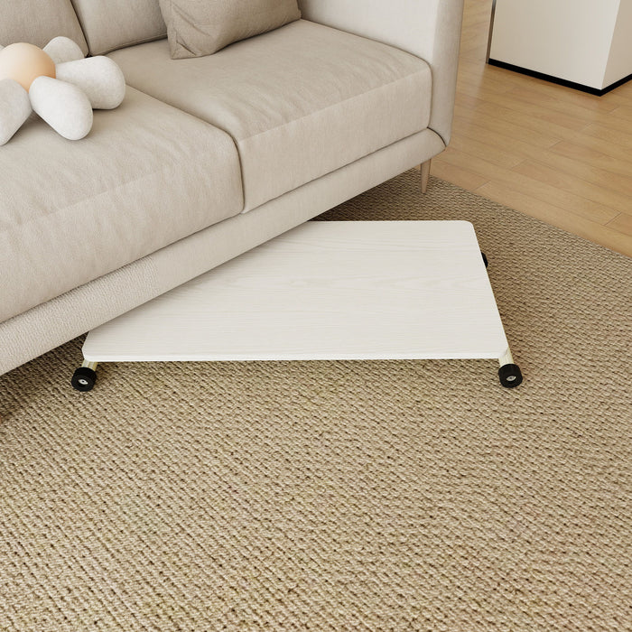 Adjustable Standing Table, Indoor & Outdoor Use, Portable With Adjustable Height - Off White / White