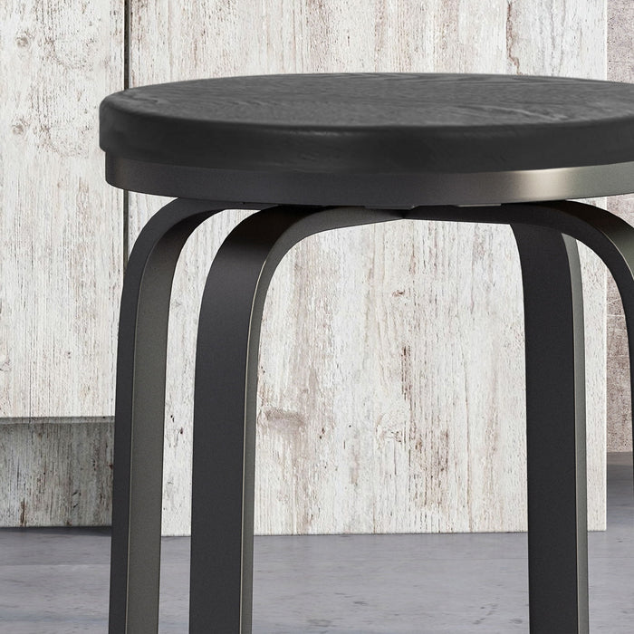 Modern Industrial Counter Stool Set With Swivel Function