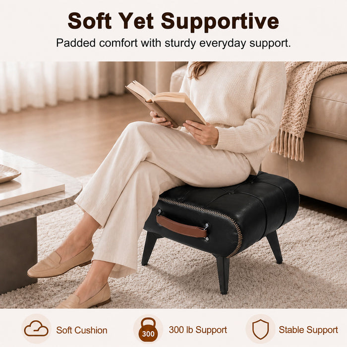 Minimalist Footstool With Hidden Storage